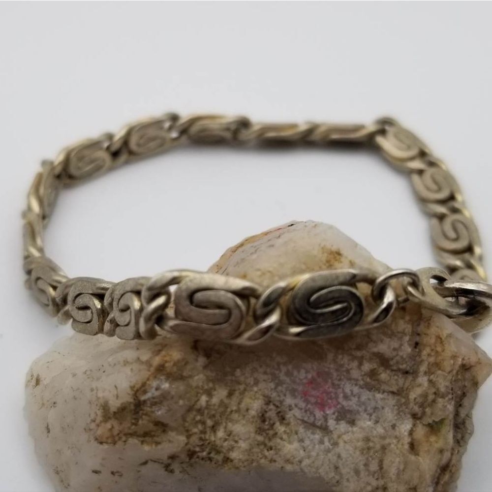 Sterling‎ silver Aztec curl bracelet - Picture 2 of 2